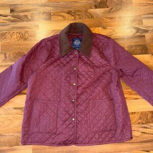 Cambridge Dry Goods Women's Quilted Barn Jacket Burgundy XL Corduroy fall winter